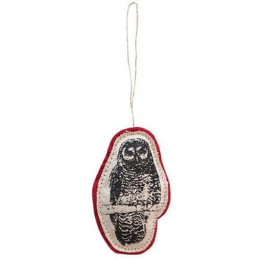 Printed Felt Owl Orn - The Fox Decor